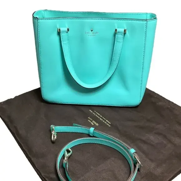 Kate Spade Aqua Blue Tote Bag - Picture 2 of 16